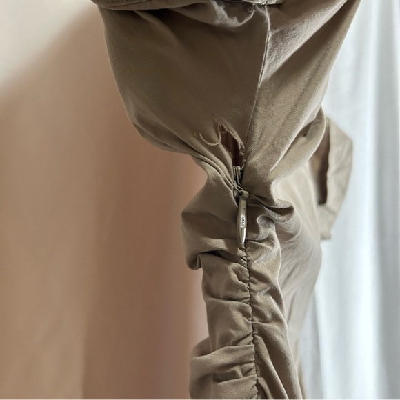 Saunders x RTR Beige Ruched Shirt Dress - Picture 5 of 6